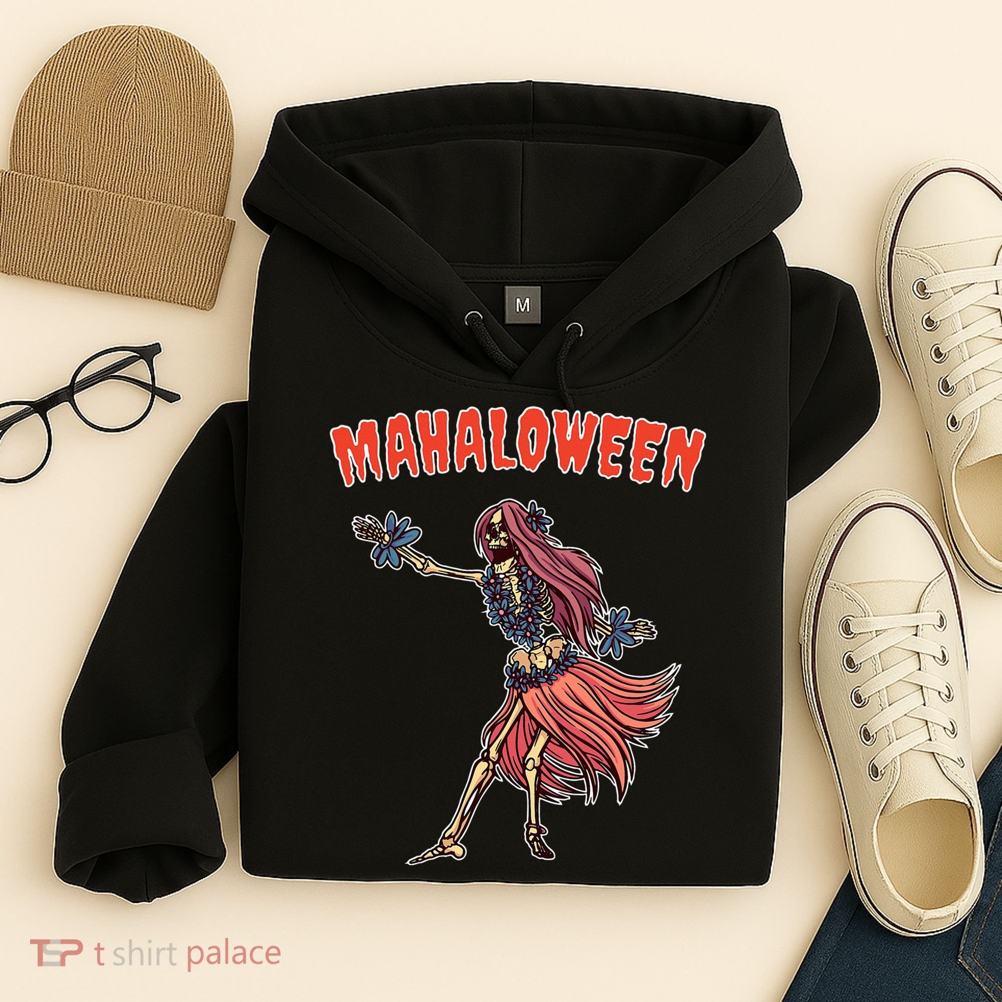 Tropical Halloween Party Mahaloween Hula Hoodie