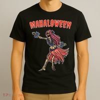 Tropical Halloween Party Mahaloween Hula T-Shirt thumb 3