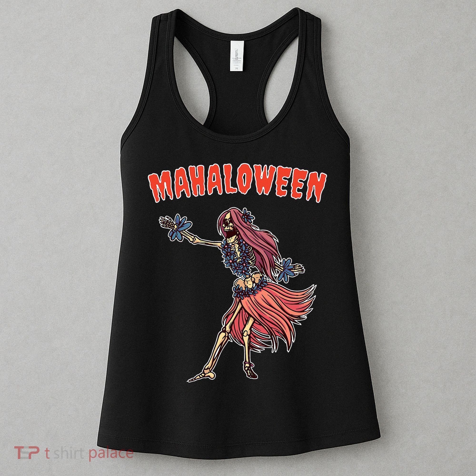 Tropical Halloween Party Mahaloween Hula Women's Tank Top