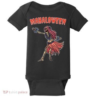 Tropical Halloween Party Mahaloween Hula Baby Bodysuit