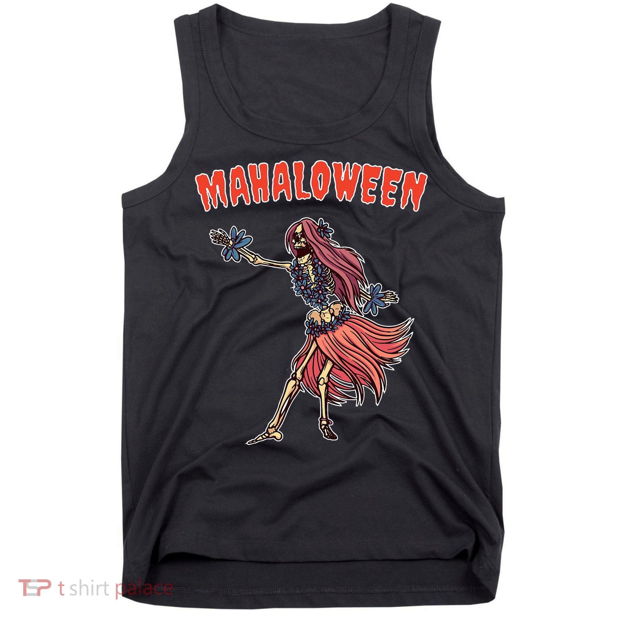 Tropical Halloween Party Mahaloween Hula Tank Top