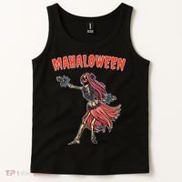 Tropical Halloween Party Mahaloween Hula Tank Top thumb 2