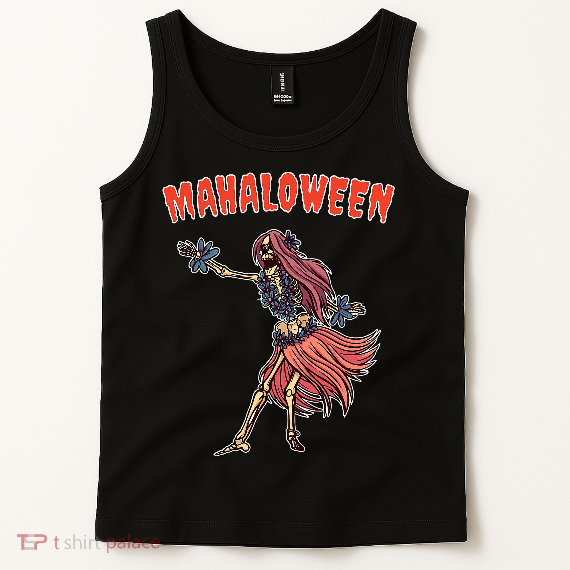 Tropical Halloween Party Mahaloween Hula Tank Top