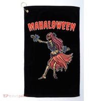 Tropical Halloween Party Mahaloween Hula Golf Towel thumb 0