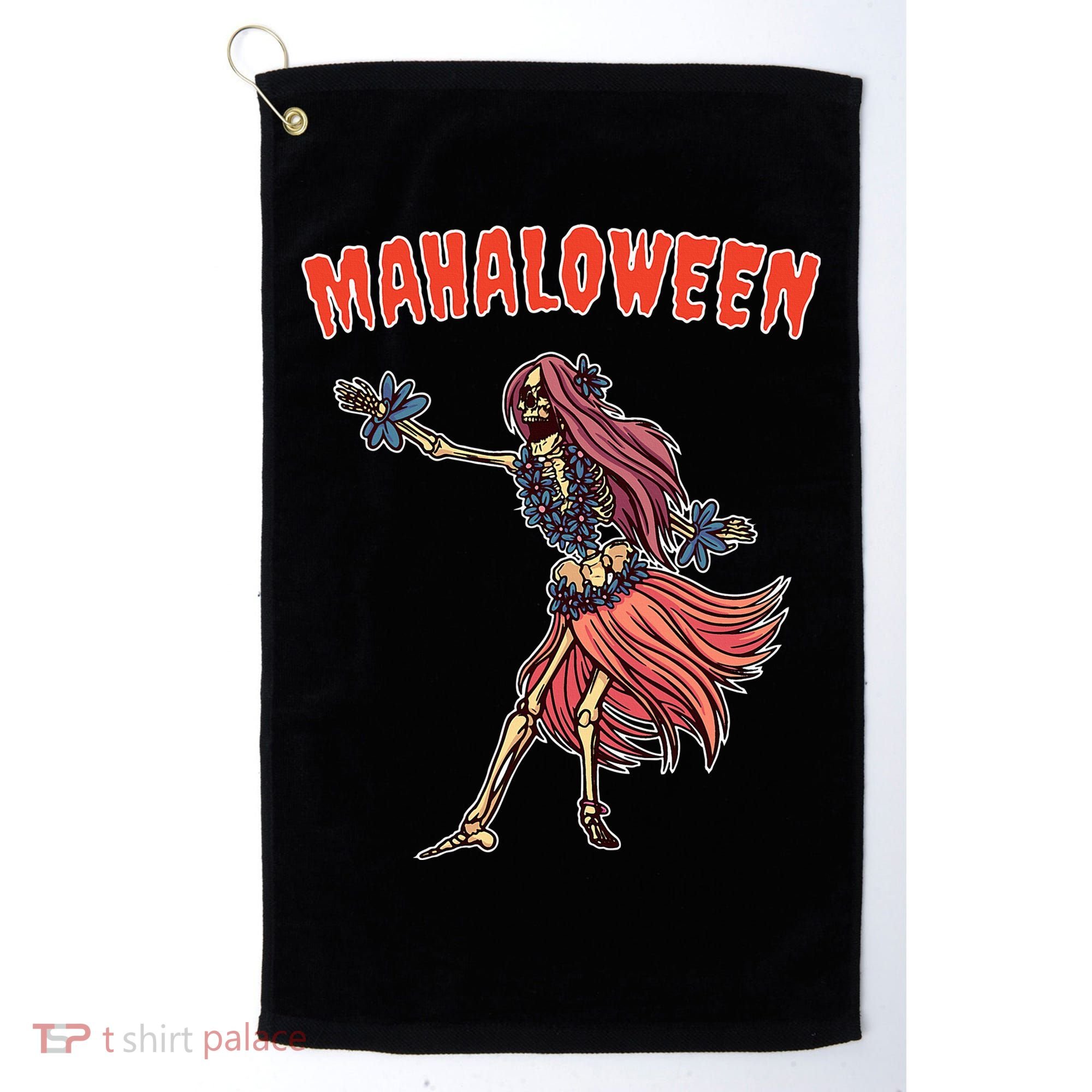 Tropical Halloween Party Mahaloween Hula Golf Towel