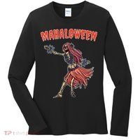 Tropical Halloween Party Mahaloween Hula Women's Long Sleeve Shirt thumb 0