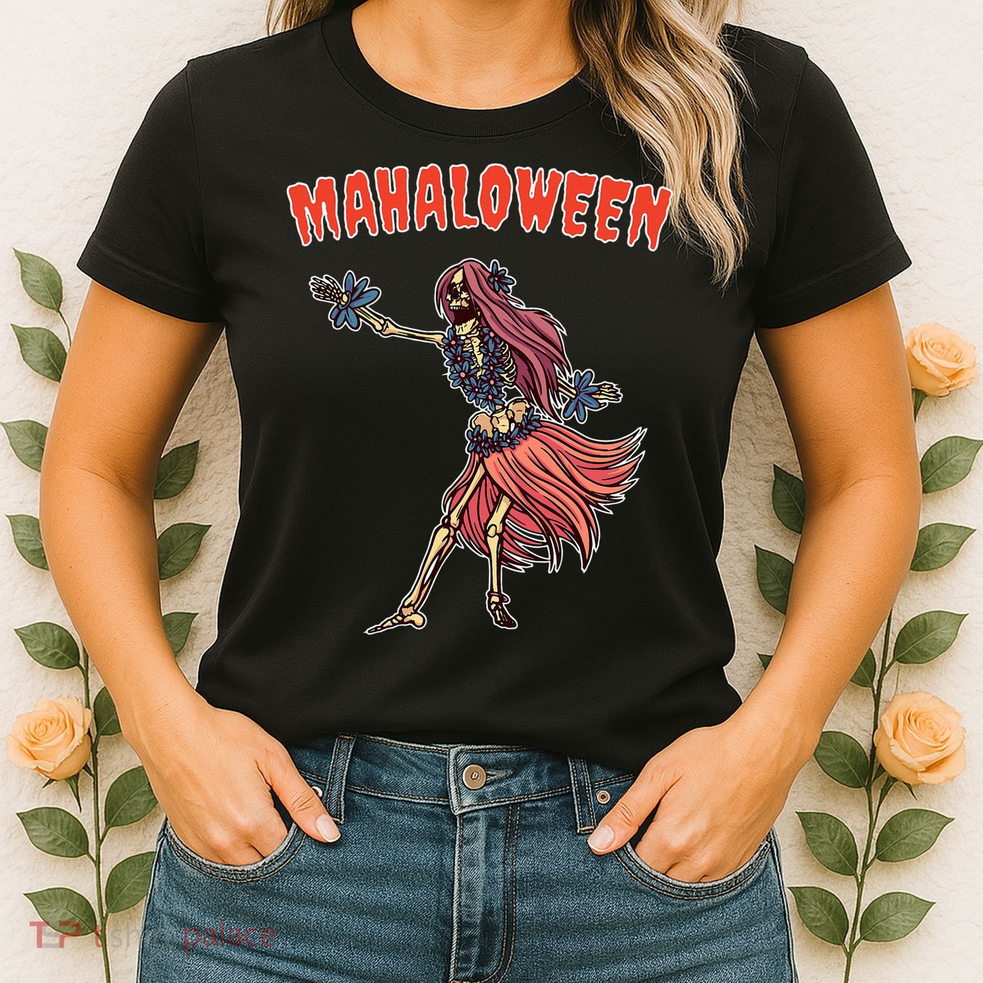Tropical Halloween Party Mahaloween Hula Women's T-Shirt