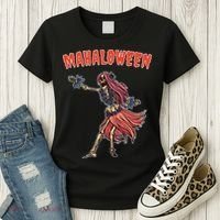 Tropical Halloween Party Mahaloween Hula Women's T-Shirt thumb 3