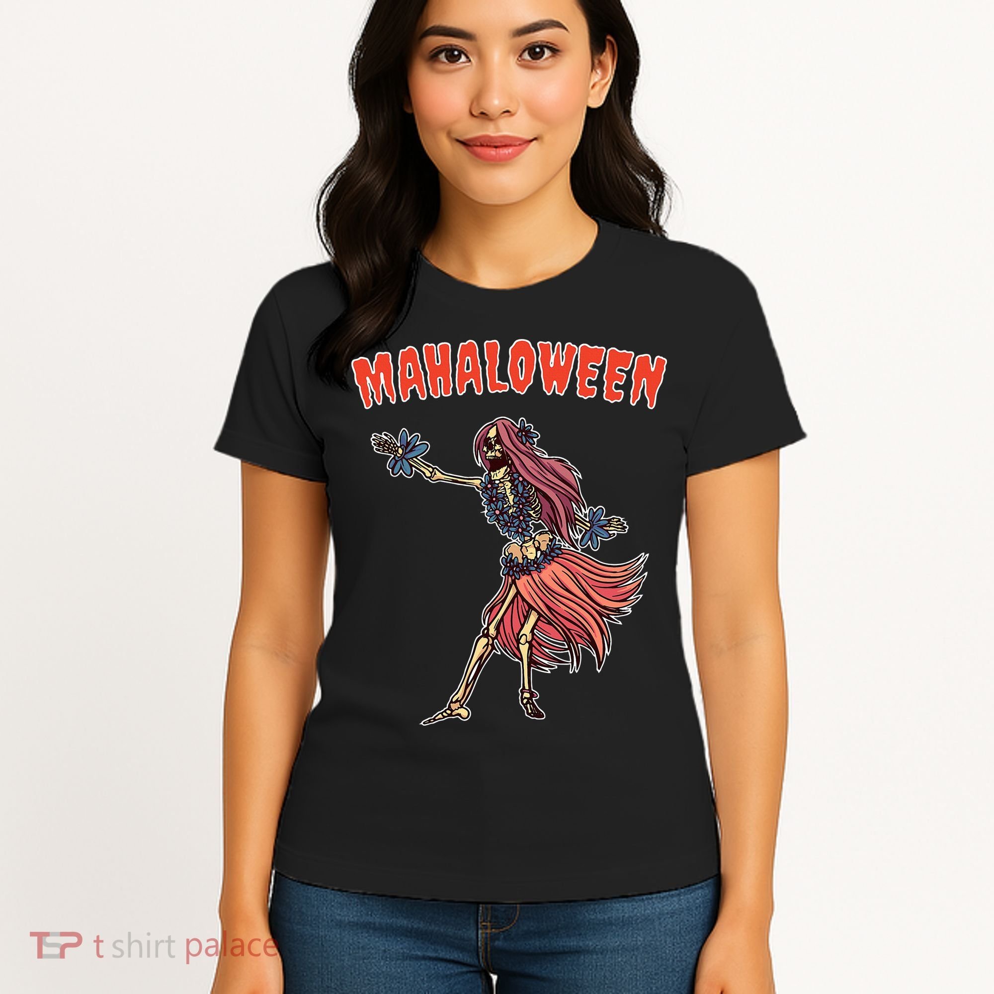 Tropical Halloween Party Mahaloween Hula Women's T-Shirt