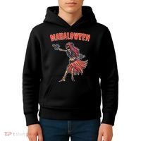 Tropical Halloween Party Mahaloween Hula Kids Hoodie thumb 4