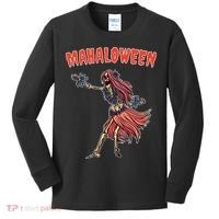 Tropical Halloween Party Mahaloween Hula Kids Long Sleeve Shirt thumb 0