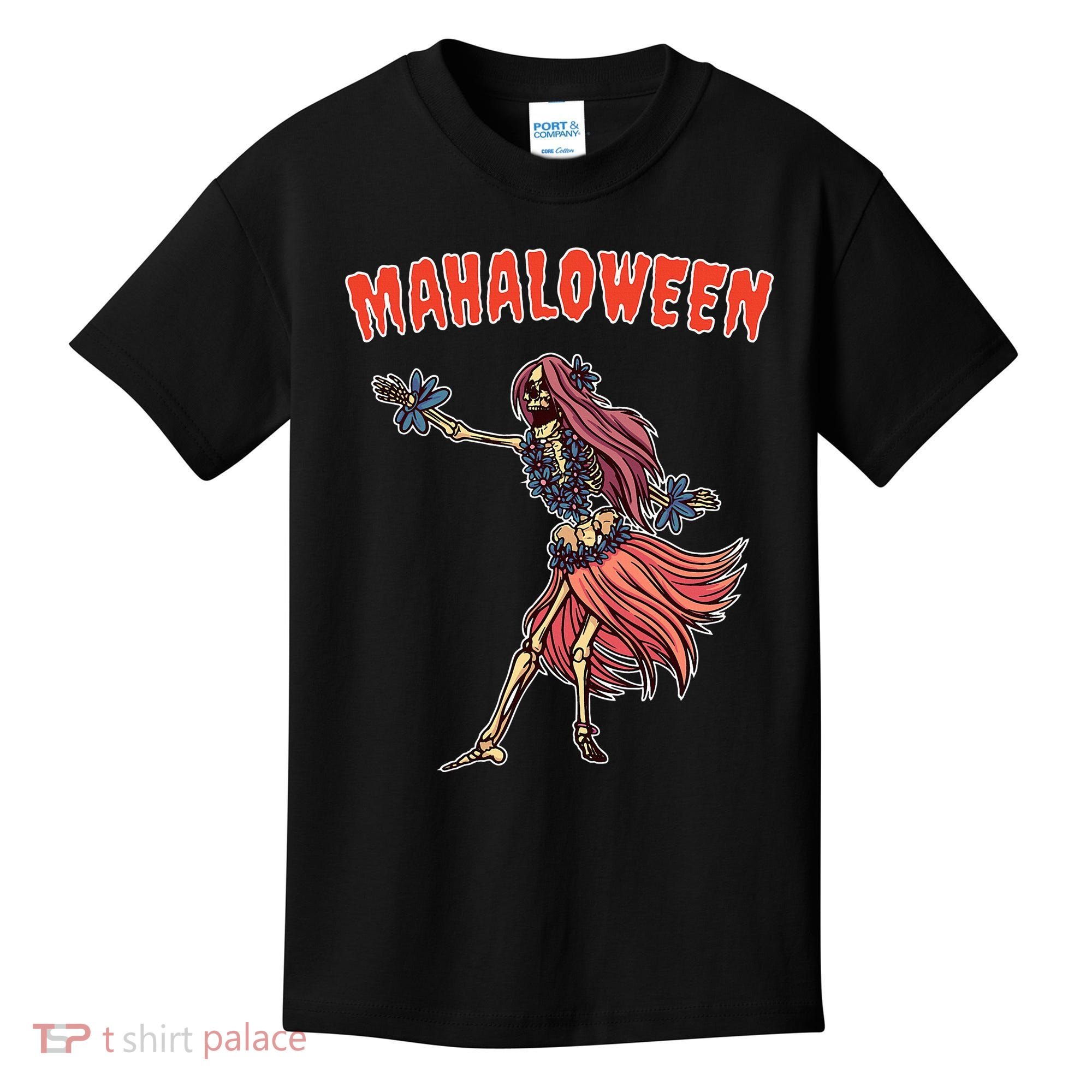 Tropical Halloween Party Mahaloween Hula Kids T-Shirt