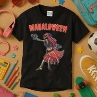 Tropical Halloween Party Mahaloween Hula Kids T-Shirt thumb 3