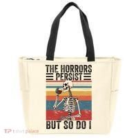 The Horrors Persist But So Do I Strength Resilience Tote Bag thumb 0