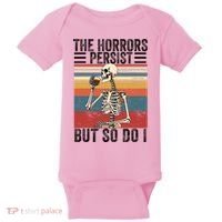 The Horrors Persist But So Do I Strength Resilience Baby Bodysuit thumb 0