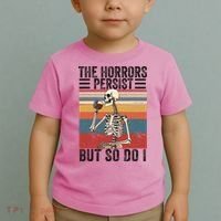 The Horrors Persist But So Do I Strength Resilience Toddler T-Shirt thumb 2