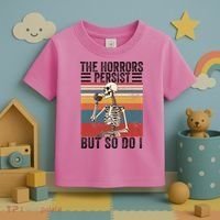 The Horrors Persist But So Do I Strength Resilience Toddler T-Shirt thumb 3