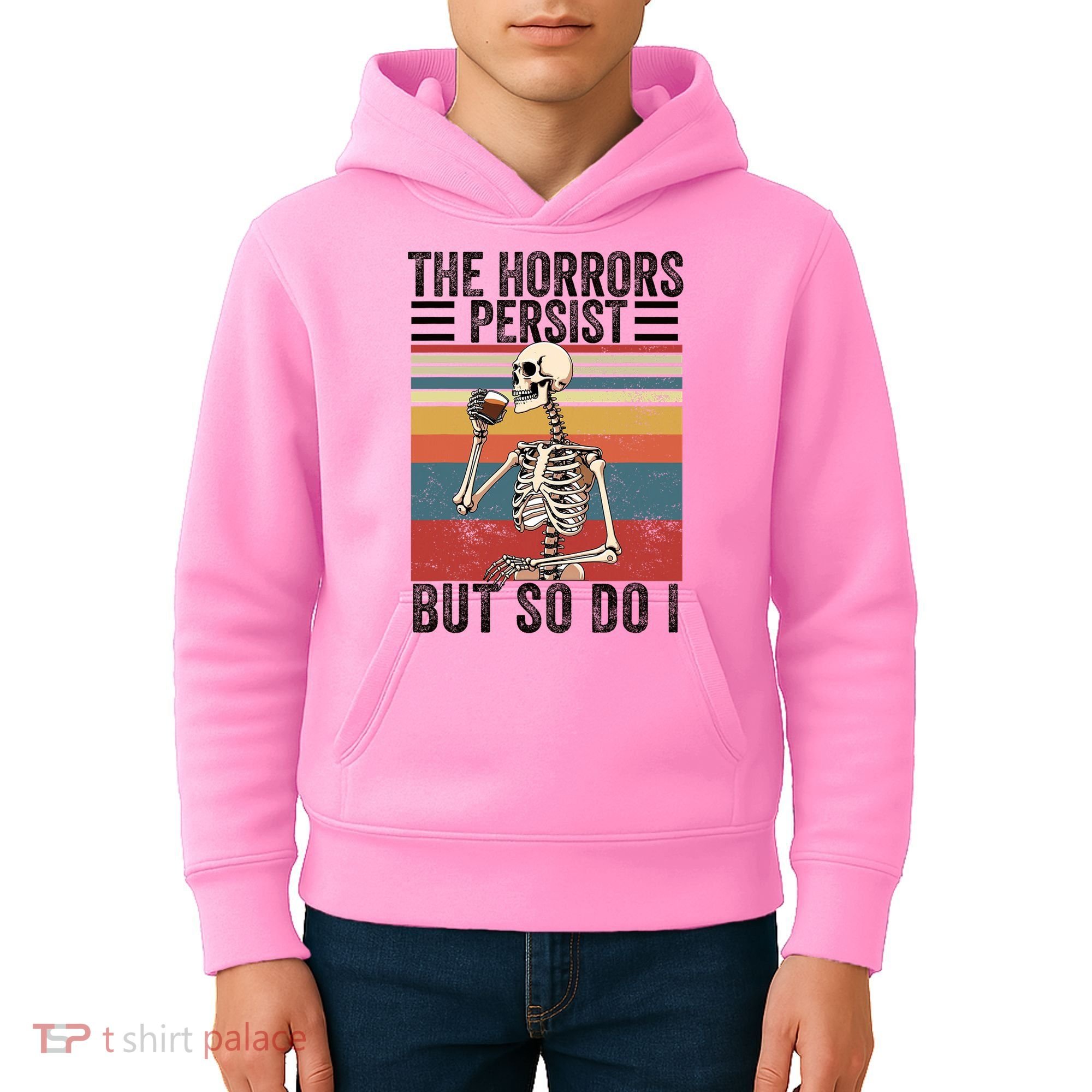 The Horrors Persist But So Do I Strength Resilience Kids Hoodie