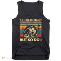 The Horrors Persist But So Do I Angry Opossum Possum Tank Top thumb 0