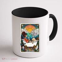 The High Priest.Ess Retro Cannabis Stoner Weed Tarot Card Coffee Mug thumb 1