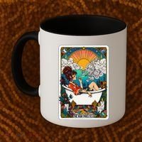 The High Priest.Ess Retro Cannabis Stoner Weed Tarot Card Coffee Mug thumb 2