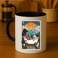 The High Priest.Ess Retro Cannabis Stoner Weed Tarot Card Coffee Mug thumb 4