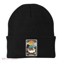 The High Priest.Ess Retro Cannabis Stoner Weed Tarot Card Beanie thumb 0