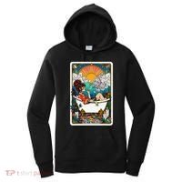 The High Priest.Ess Retro Cannabis Stoner Weed Tarot Card Women's Hoodie thumb 0