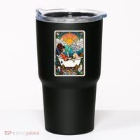 The High Priest.Ess Retro Cannabis Stoner Weed Tarot Card Tumbler thumb 0