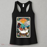 The High Priest.Ess Retro Cannabis Stoner Weed Tarot Card Women's Tank Top thumb 3