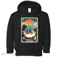 The High Priest.Ess Retro Cannabis Stoner Weed Tarot Card Toddler Hoodie thumb 0