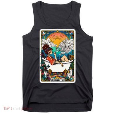 The High Priest.Ess Retro Cannabis Stoner Weed Tarot Card Tank Top