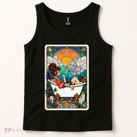The High Priest.Ess Retro Cannabis Stoner Weed Tarot Card Tank Top thumb 2