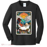The High Priest.Ess Retro Cannabis Stoner Weed Tarot Card Kids Long Sleeve Shirt thumb 0