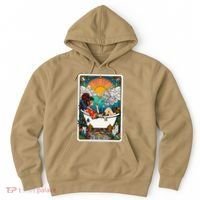 The High Priest.Ess Retro Cannabis Stoner Weed Tarot Card Hoodie thumb 0