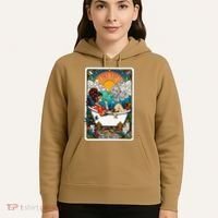 The High Priest.Ess Retro Cannabis Stoner Weed Tarot Card Hoodie thumb 5