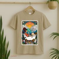 The High Priest.Ess Retro Cannabis Stoner Weed Tarot Card T-Shirt thumb 2