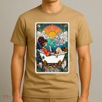 The High Priest.Ess Retro Cannabis Stoner Weed Tarot Card T-Shirt thumb 3