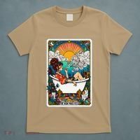 The High Priest.Ess Retro Cannabis Stoner Weed Tarot Card T-Shirt thumb 5