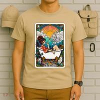 The High Priest.Ess Retro Cannabis Stoner Weed Tarot Card T-Shirt thumb 6