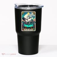 The High Priest.Ess Retro Skeleton Marijuana Weed Tarot Card Tumbler thumb 0