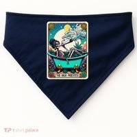The High Priest.Ess Retro Skeleton Marijuana Weed Tarot Card USA-Made Doggie Bandana thumb 0