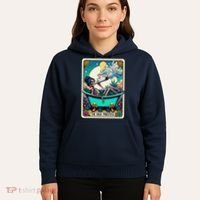 The High Priest.Ess Retro Skeleton Marijuana Weed Tarot Card Hoodie thumb 5