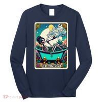 The High Priest.Ess Retro Skeleton Marijuana Weed Tarot Card Long Sleeve Shirt thumb 0