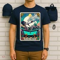 The High Priest.Ess Retro Skeleton Marijuana Weed Tarot Card T-Shirt thumb 6