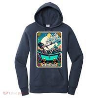 The High Priest.Ess Retro Skeleton Marijuana Weed Tarot Card Women's Hoodie thumb 0
