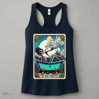 The High Priest.Ess Retro Skeleton Marijuana Weed Tarot Card Women's Tank Top thumb 3