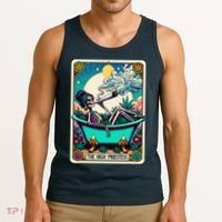 The High Priest.Ess Retro Skeleton Marijuana Weed Tarot Card Tank Top thumb 3