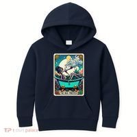 The High Priest.Ess Retro Skeleton Marijuana Weed Tarot Card Kids Hoodie thumb 0