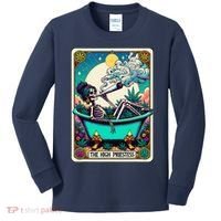The High Priest.Ess Retro Skeleton Marijuana Weed Tarot Card Kids Long Sleeve Shirt thumb 0